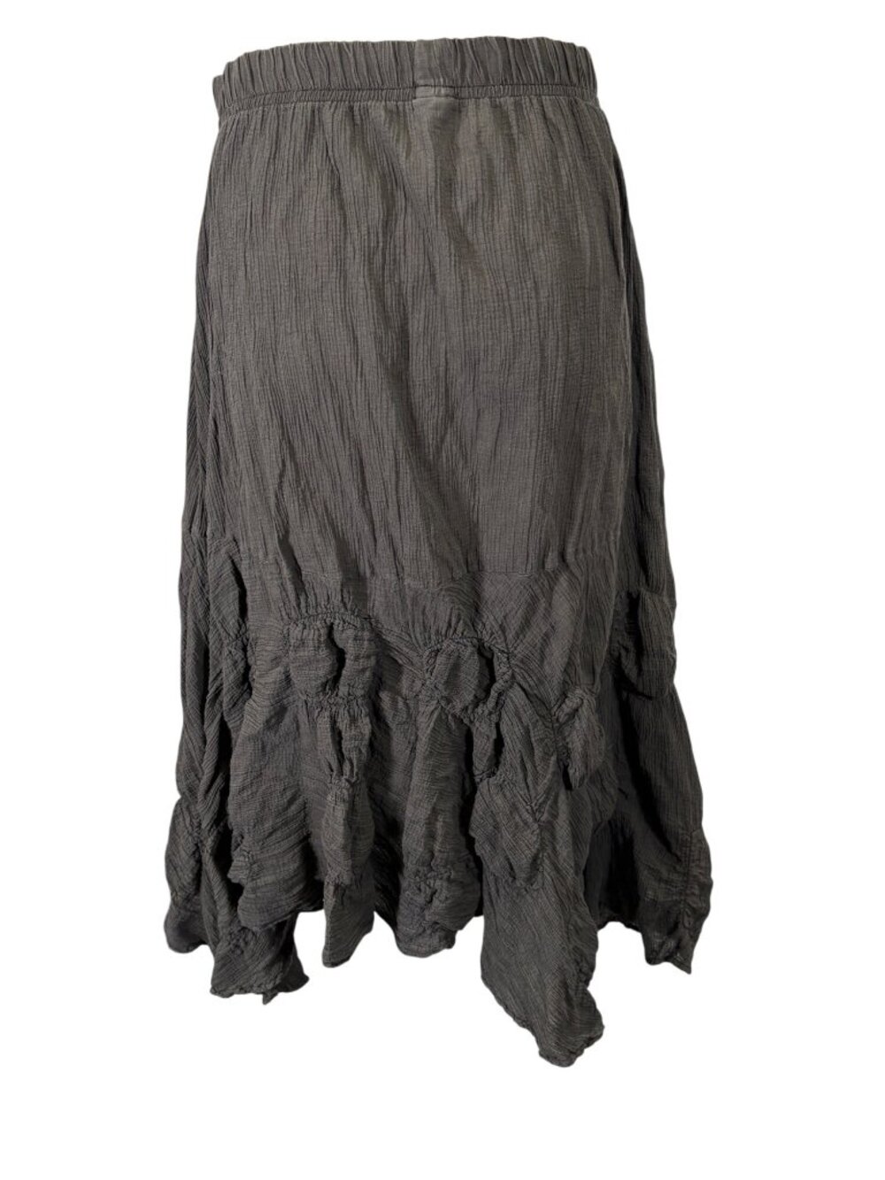 Vintage Dress To Kill Y2K Euro Crinkle Gauze Bubble Ruffle Midi Skirt Size 1 - Picture 5 of 11